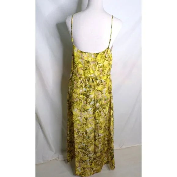 🆕BAUM UND PFERDGARTEN Abiella Spaghetti Strap Maxi Dress Yellow EU 38, US 8 - Picture 10 of 11